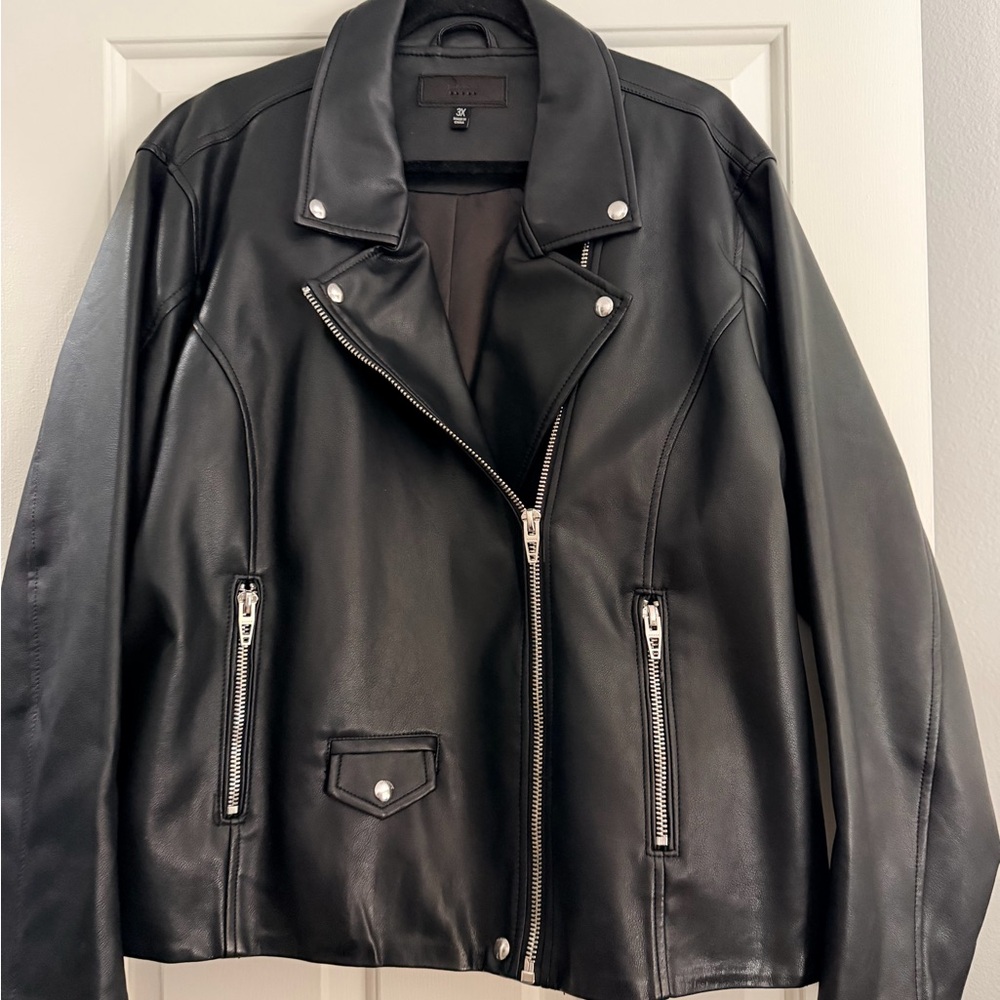 FREE SHIPPING Blank NYC Charcoal Leather Jacket - Picture 2 of 13